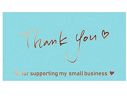 Hot Stamping Thank You Card